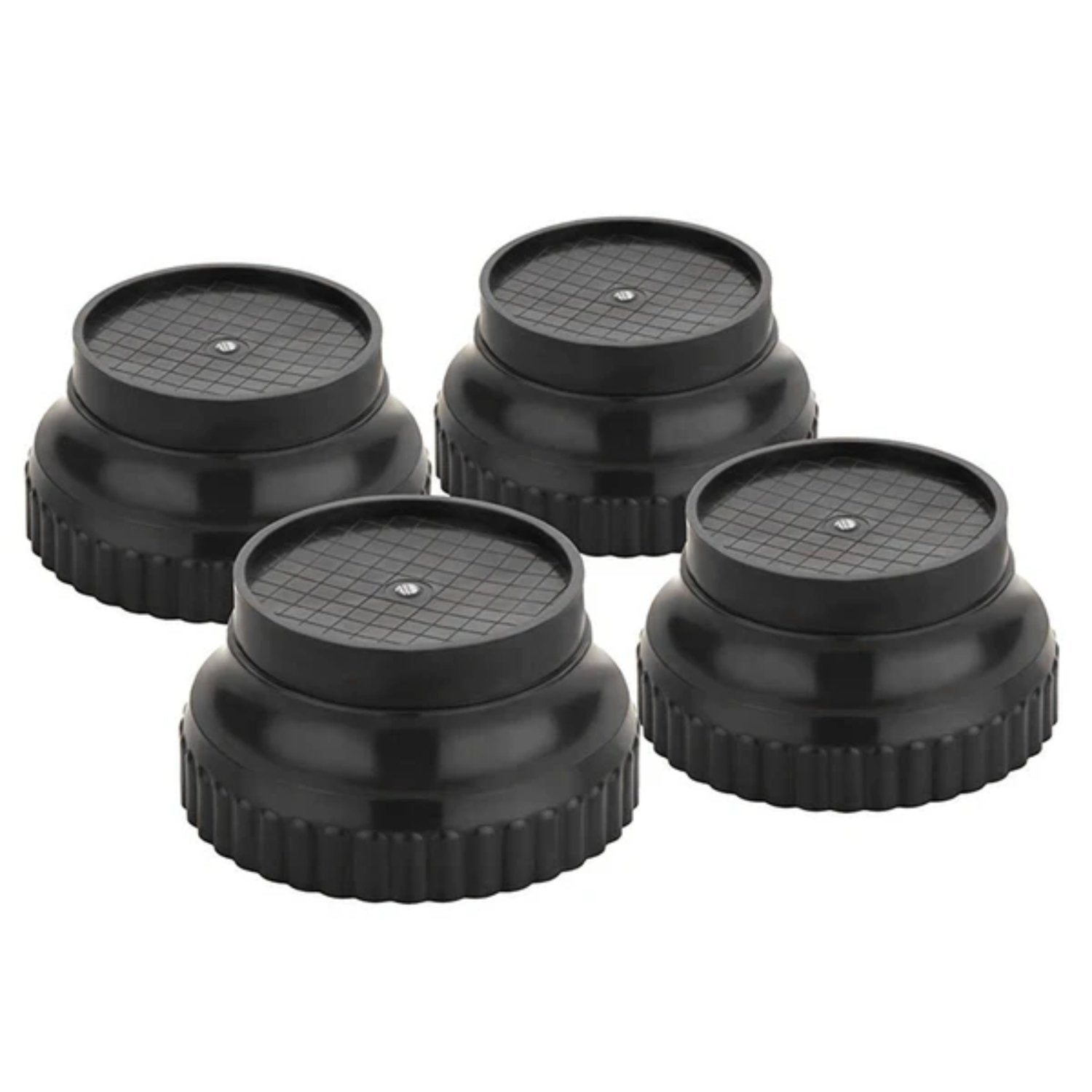Round plastic feet, close-up. Round plastic feet, close-up.